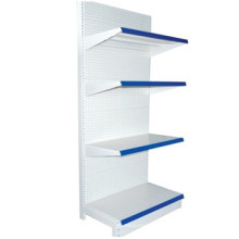 customized supermarket shelf supermarket rack single side perforated gondola supermarket shelf
